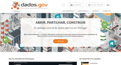 Desktop Screenshot of dados.gov.pt